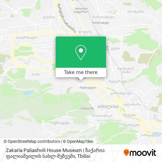 Zakaria Paliashvili House Museum | ზაქარია ფალიაშვილის სახლ-მუზეუმი map