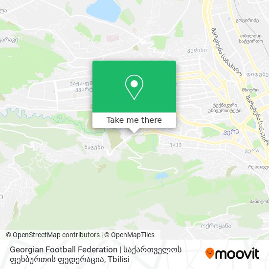 Georgian Football Federation | საქართველოს ფეხბურთის ფედერაცია map