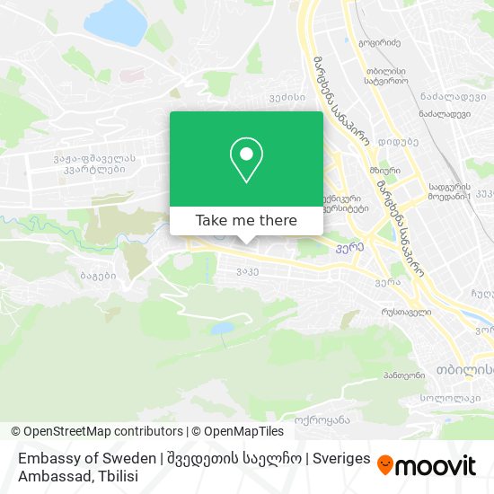 Embassy of Sweden | შვედეთის საელჩო | Sveriges Ambassad map