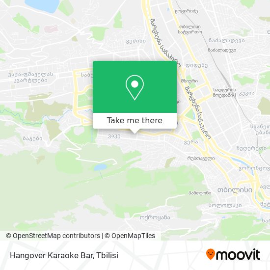 Карта Hangover Karaoke Bar