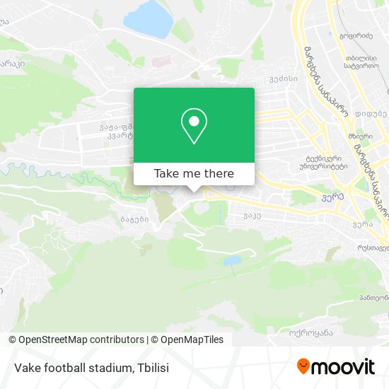 Vake football stadium map