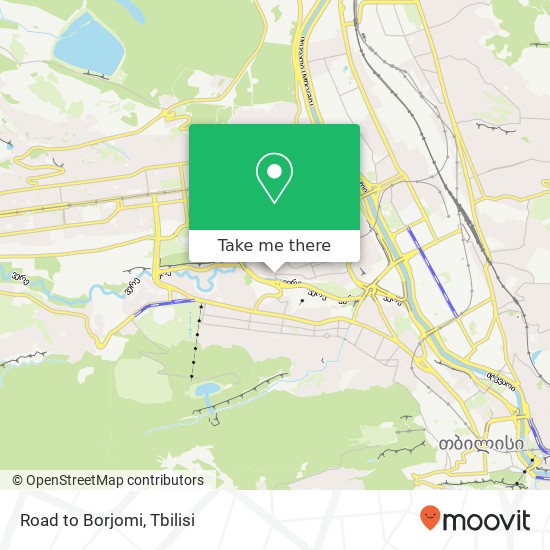 Road to Borjomi map
