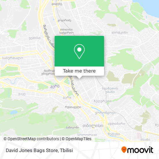 David Jones Bags Store map