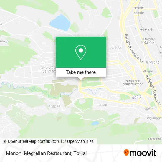 Карта Manoni Megrelian Restaurant