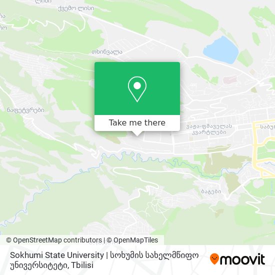 Карта Sokhumi State University | სოხუმის სახელმწიფო უნივერსიტეტი