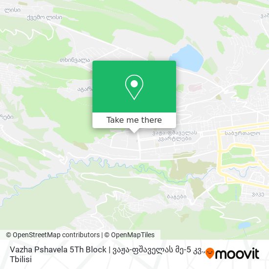 Vazha Pshavela 5Th Block | ვაჟა-ფშაველას მე-5 კვ. map