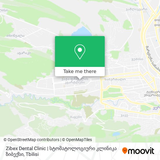 Zibex Dental Clinic | სტომატოლოგიური კლინიკა ზიბექსი map