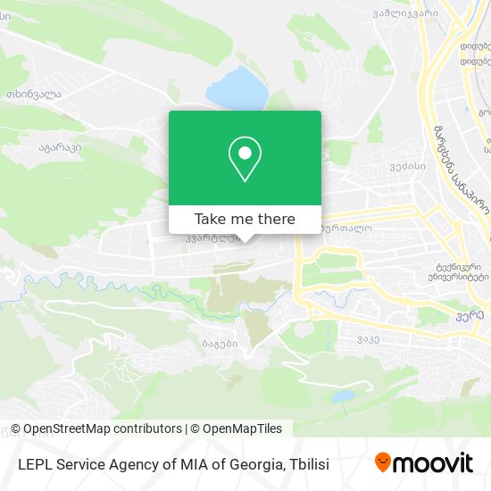 LEPL Service Agency of MIA of Georgia map