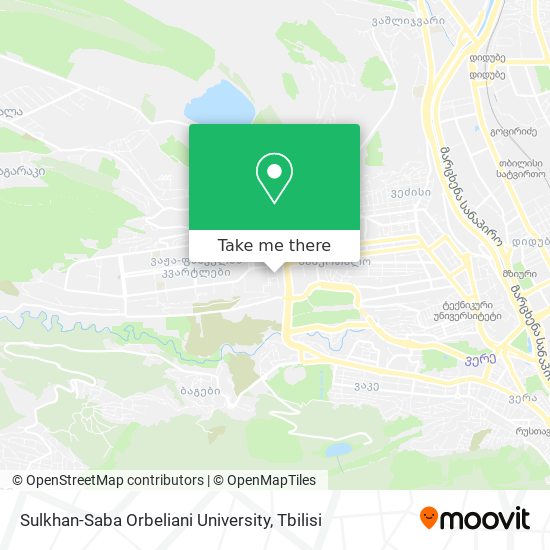 Sulkhan-Saba Orbeliani University map