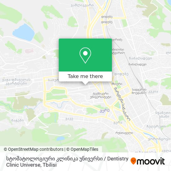სტომატოლოგიური კლინიკა უნივერსი / Dentistry Clinic Universe map