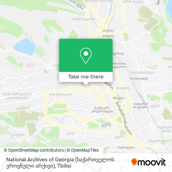 National Archives of Georgia (საქართველოს ეროვნული არქივი) map