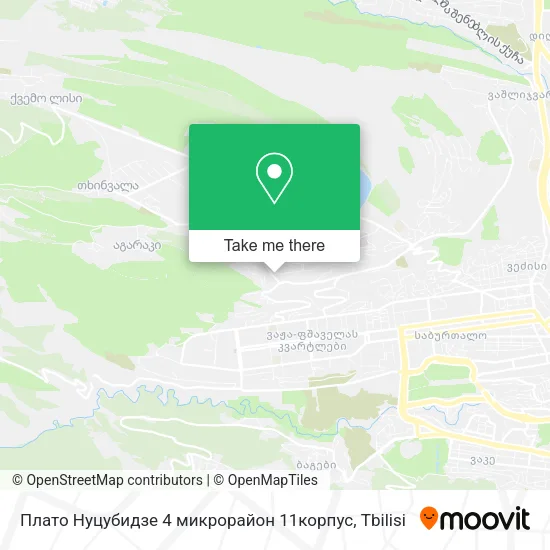 Карта Плато Нуцубидзе 4 микрорайон 11корпус