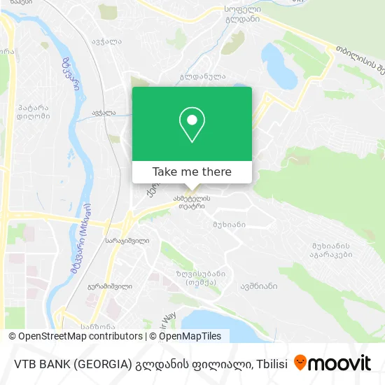 VTB BANK (GEORGIA) გლდანის ფილიალი map