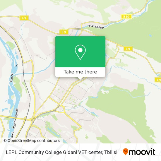 LEPL Community College Gldani VET center map