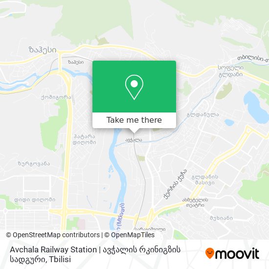 Карта Avchala Railway Station | ავჭალის რკინიგზის სადგური