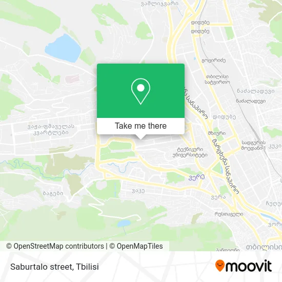 Карта Saburtalo street