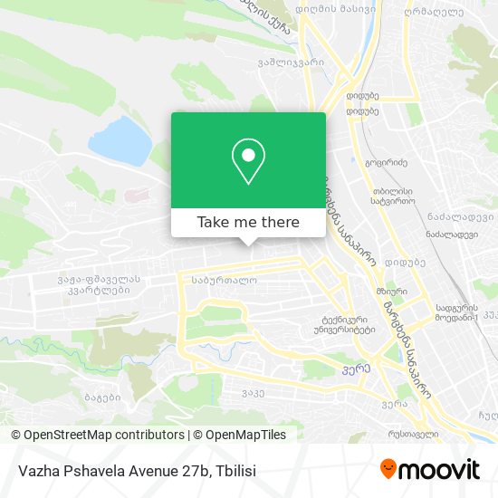 Карта Vazha Pshavela Avenue 27b