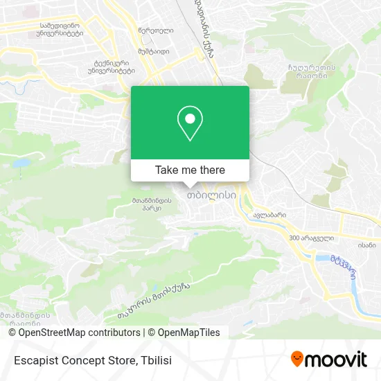 Escapist Concept Store map