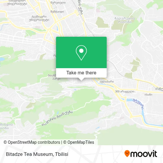 Bitadze Tea Museum map