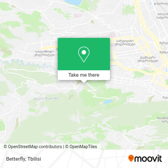Betterfly map