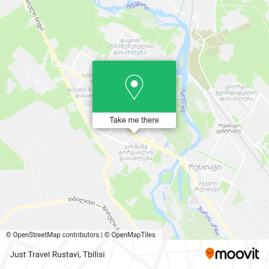 Just Travel Rustavi map