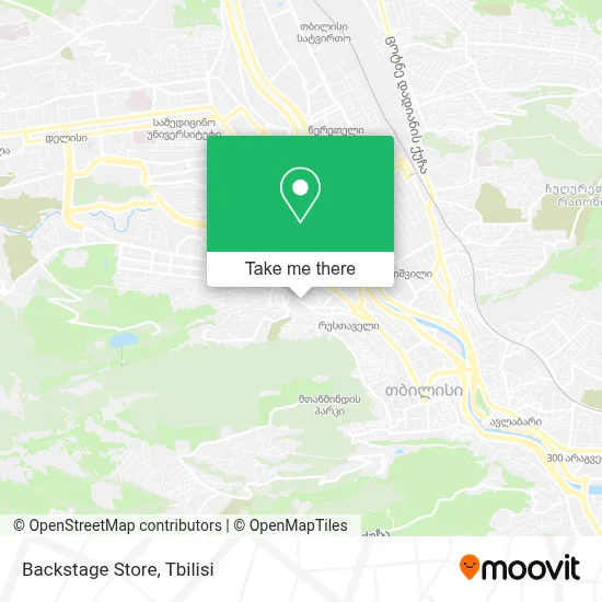 Backstage Store map