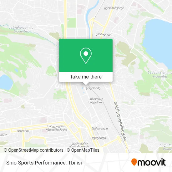 Shio Sports Performance map