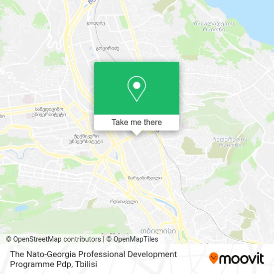 The Nato-Georgia Professional Development Programme Pdp map
