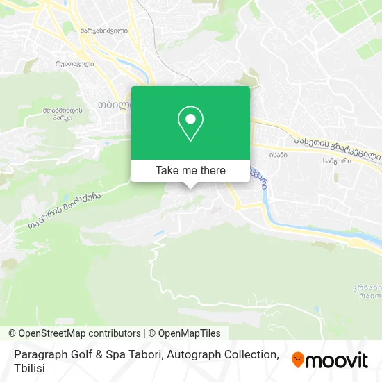 Paragraph Golf & Spa Tabori, Autograph Collection map