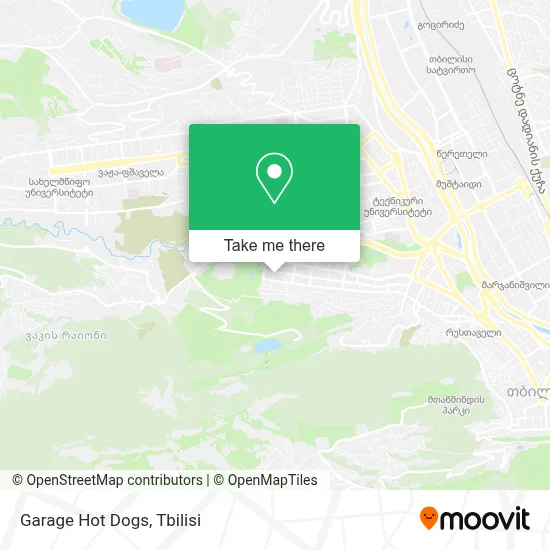 Garage Hot Dogs map