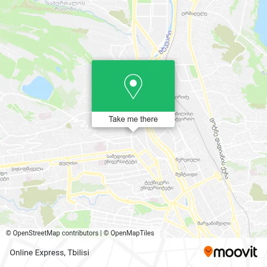 Online Express map