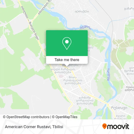 American Corner Rustavi map