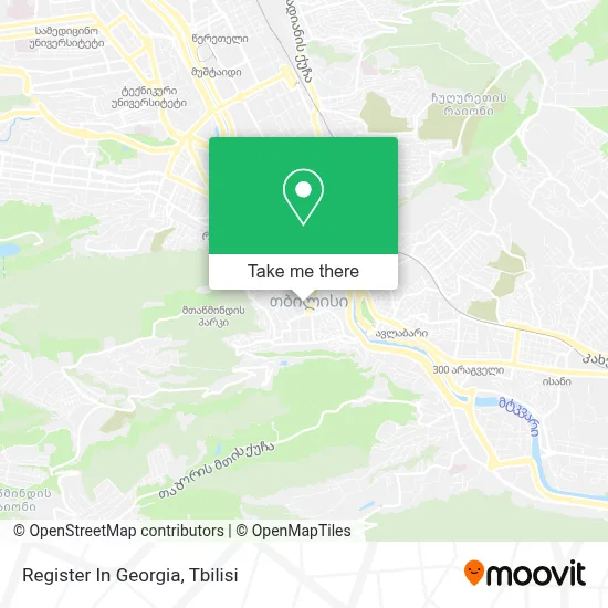Register In Georgia map