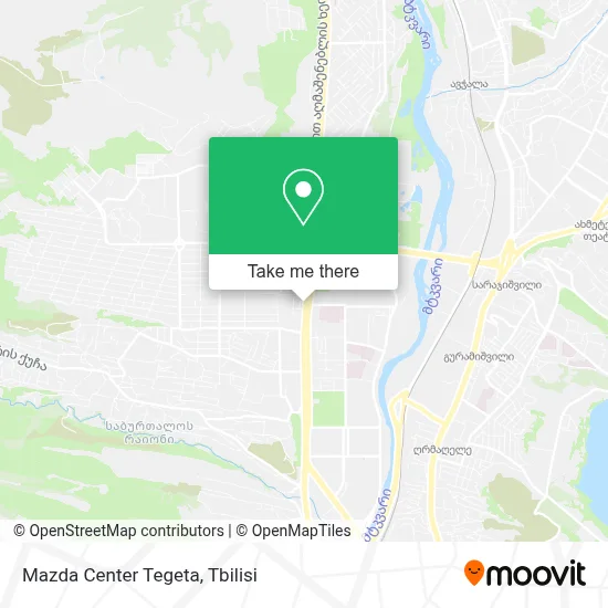 Mazda Center Tegeta map