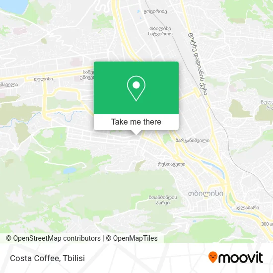 Costa Coffee map
