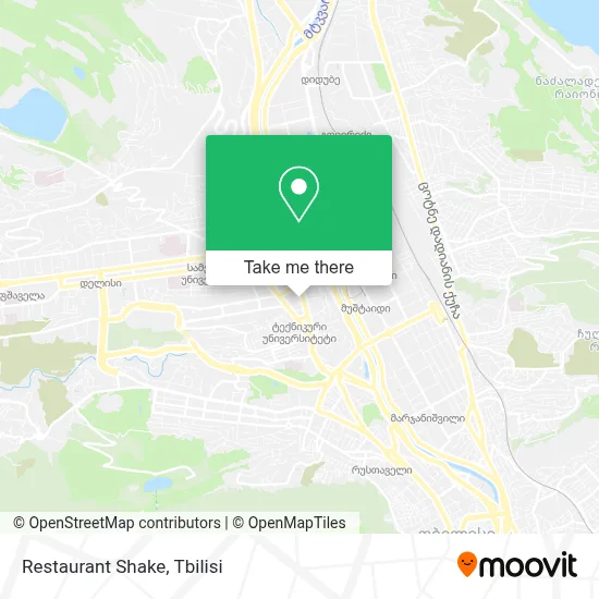 Restaurant Shake map