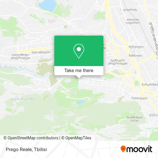 Prego Reale map