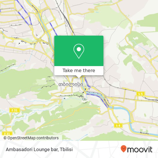 Ambasadori Lounge bar map