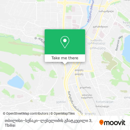 თბილისი–სენაკი–ლესელიძის გზატკეცილი 3 map