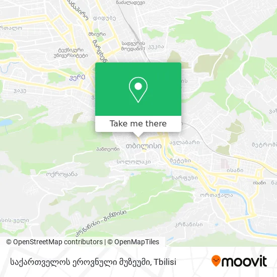 საქართველოს ეროვნული მუზეუმი map