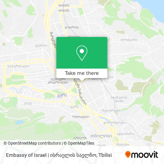 Карта Embassy of Israel | ისრაელის საელჩო