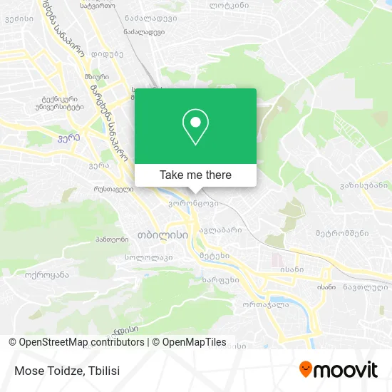 Карта Mose Toidze