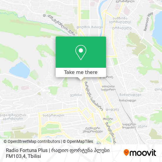 Карта Radio Fortuna Plus | რადიო ფორტუნა პლუსი FM103,4