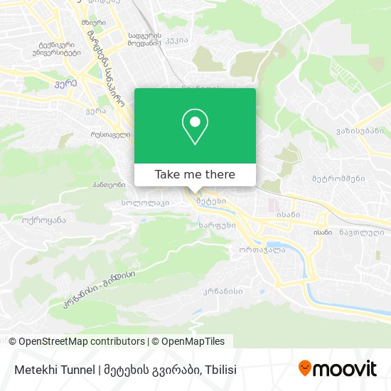 Metekhi Tunnel | მეტეხის გვირაბი map