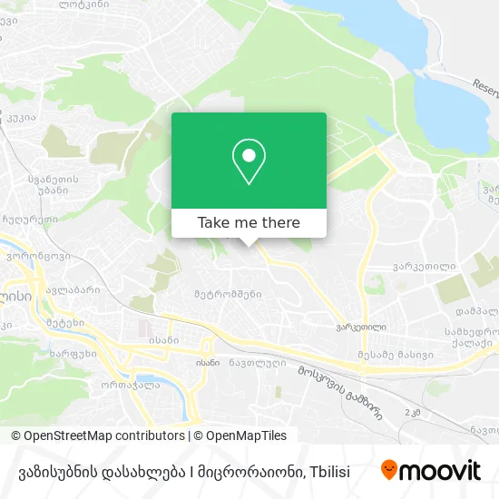 ვაზისუბნის დასახლება I მიცრორაიონი map