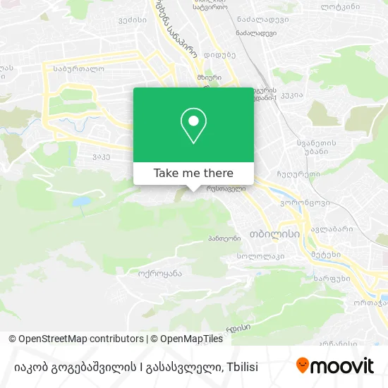 იაკობ გოგებაშვილის I გასასვლელი map