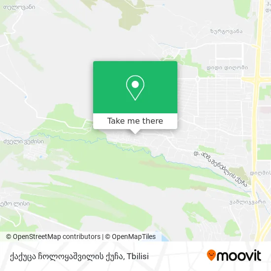 ქაქუცა ჩოლოყაშვილის ქუჩა map