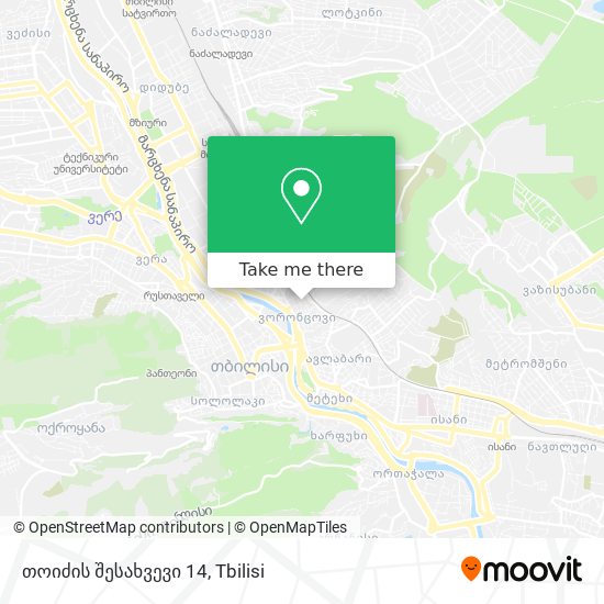 თოიძის შესახვევი 14 map