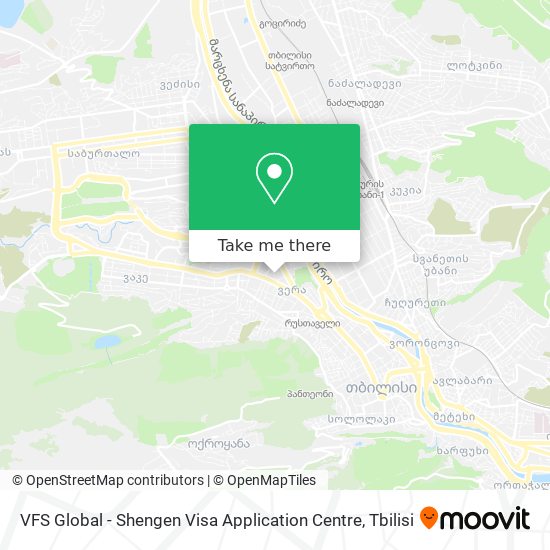 VFS Global - Shengen Visa Application Centre map