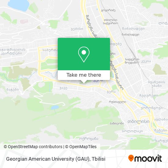 Карта Georgian American University (GAU)
